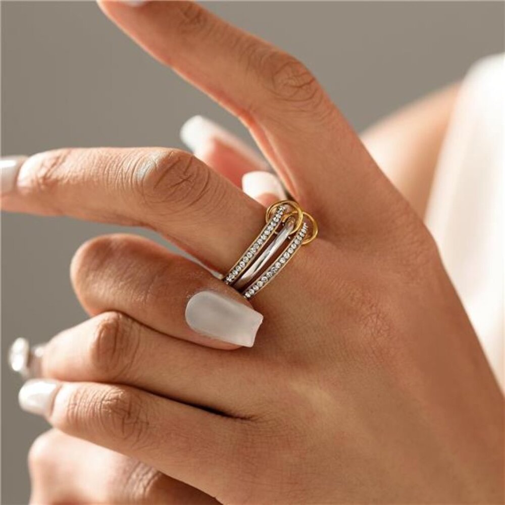 Gold And Silver Statement Rings Set For Women Gol… - image 3